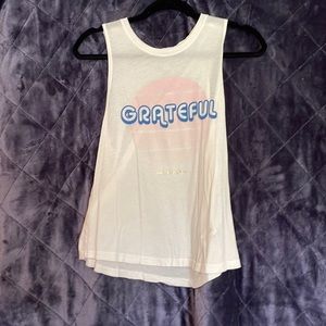 Grateful white summer tank